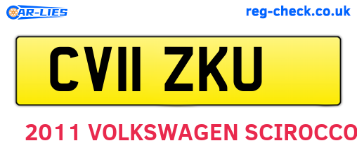 CV11ZKU are the vehicle registration plates.