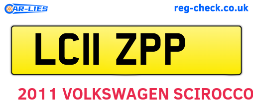 LC11ZPP are the vehicle registration plates.