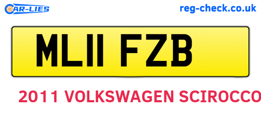 ML11FZB are the vehicle registration plates.