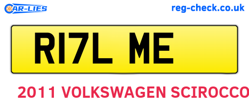 R17LME are the vehicle registration plates.