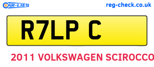 R7LPC are the vehicle registration plates.
