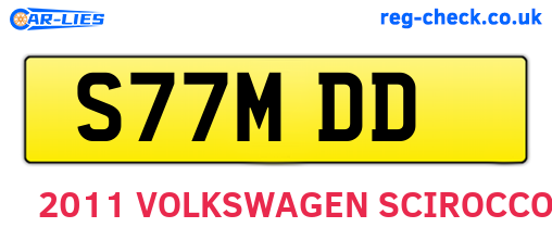 S77MDD are the vehicle registration plates.
