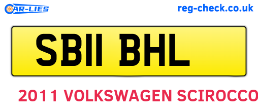 SB11BHL are the vehicle registration plates.