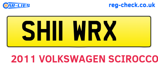 SH11WRX are the vehicle registration plates.