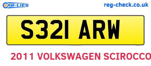 S321ARW are the vehicle registration plates.
