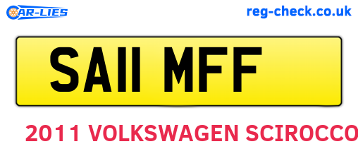 SA11MFF are the vehicle registration plates.