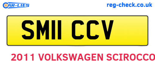 SM11CCV are the vehicle registration plates.