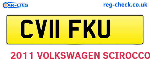 CV11FKU are the vehicle registration plates.