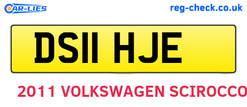 DS11HJE are the vehicle registration plates.