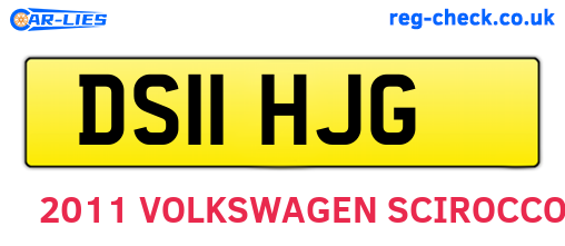 DS11HJG are the vehicle registration plates.