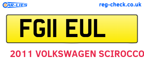 FG11EUL are the vehicle registration plates.
