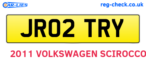 JR02TRY are the vehicle registration plates.