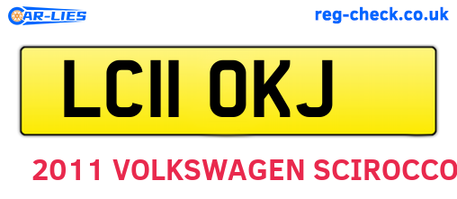 LC11OKJ are the vehicle registration plates.
