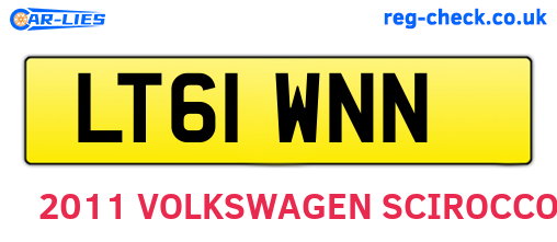 LT61WNN are the vehicle registration plates.
