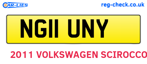 NG11UNY are the vehicle registration plates.