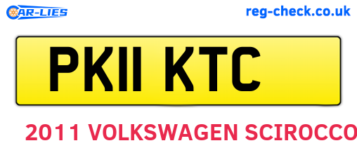 PK11KTC are the vehicle registration plates.