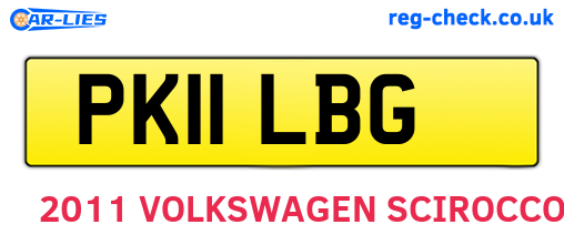 PK11LBG are the vehicle registration plates.