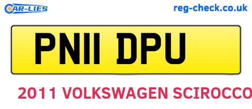 PN11DPU are the vehicle registration plates.