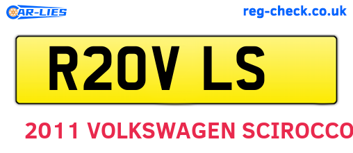 R20VLS are the vehicle registration plates.