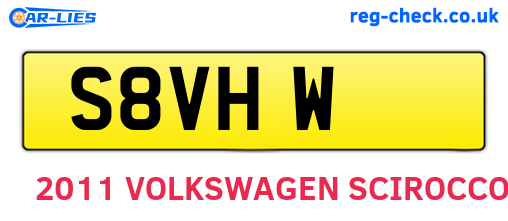 S8VHW are the vehicle registration plates.