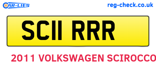 SC11RRR are the vehicle registration plates.
