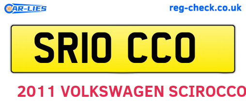 SR10CCO are the vehicle registration plates.