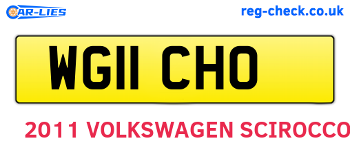 WG11CHO are the vehicle registration plates.