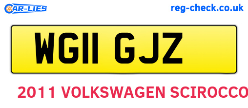 WG11GJZ are the vehicle registration plates.