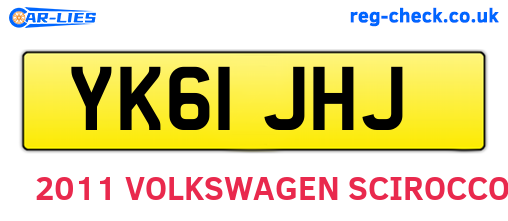 YK61JHJ are the vehicle registration plates.