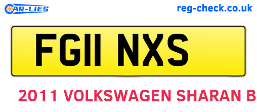 FG11NXS are the vehicle registration plates.