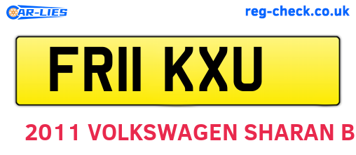 FR11KXU are the vehicle registration plates.