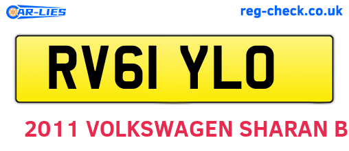 RV61YLO are the vehicle registration plates.