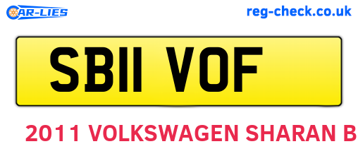 SB11VOF are the vehicle registration plates.