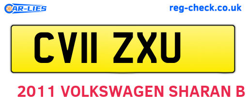 CV11ZXU are the vehicle registration plates.