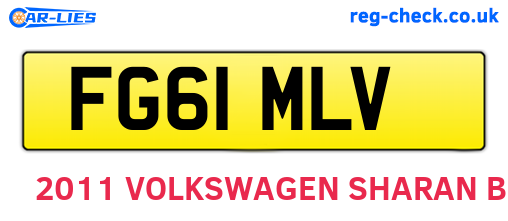 FG61MLV are the vehicle registration plates.