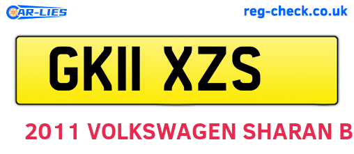 GK11XZS are the vehicle registration plates.