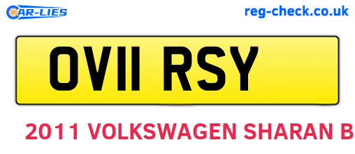 OV11RSY are the vehicle registration plates.