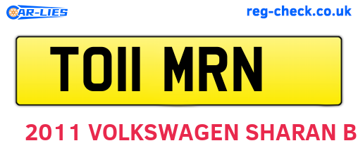 TO11MRN are the vehicle registration plates.