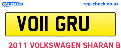 VO11GRU are the vehicle registration plates.