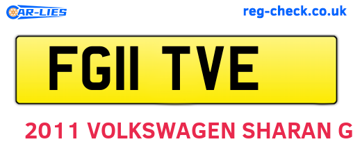 FG11TVE are the vehicle registration plates.