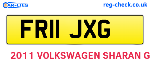 FR11JXG are the vehicle registration plates.
