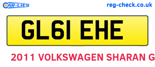 GL61EHE are the vehicle registration plates.