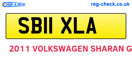 SB11XLA are the vehicle registration plates.