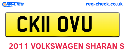 CK11OVU are the vehicle registration plates.