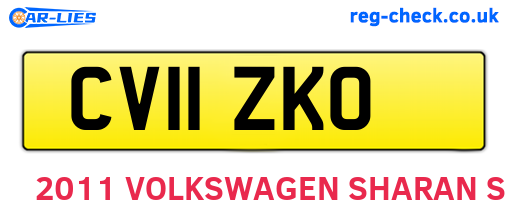 CV11ZKO are the vehicle registration plates.