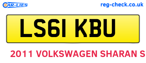 LS61KBU are the vehicle registration plates.
