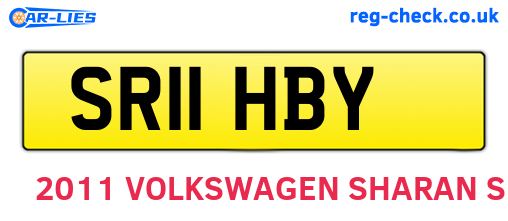 SR11HBY are the vehicle registration plates.