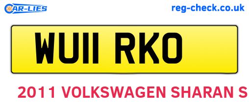 WU11RKO are the vehicle registration plates.