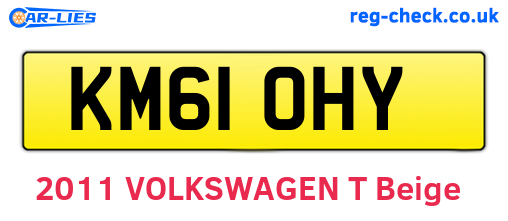 KM61OHY are the vehicle registration plates.