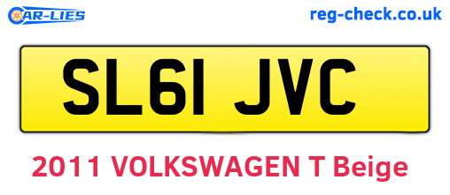 SL61JVC are the vehicle registration plates.